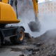 Emergency unicipal services working on liquidation of hot water pipeline accident or canalization - Sorglos Bauen GmbH